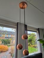 Koperen hanglamp met 3 bollen, Ophalen of Verzenden, Zo goed als nieuw, Modern/industrieel, Metaal