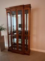 Vintage walnoot kast met Verlichting, Ophalen, 100 tot 150 cm, 150 tot 200 cm, 25 tot 50 cm