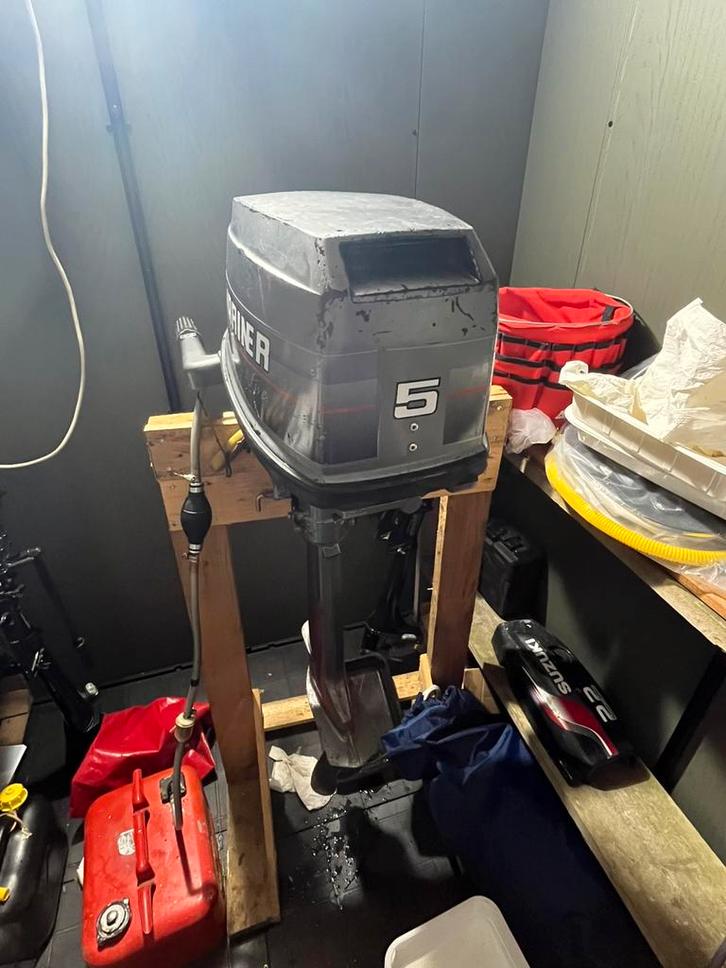 Mariner 5 pk 2 takt langstaart, Watersport en Boten, Bootonderdelen, Gebruikt, Motor en Techniek, Motorboot, Ophalen