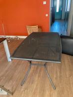 tuintafel, Ophalen of Verzenden, Gebruikt, Rechthoekig, Metaal