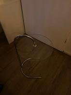 Leuk vintage bijzettafeltje, Minder dan 55 cm, Gebruikt, Rond, Glas