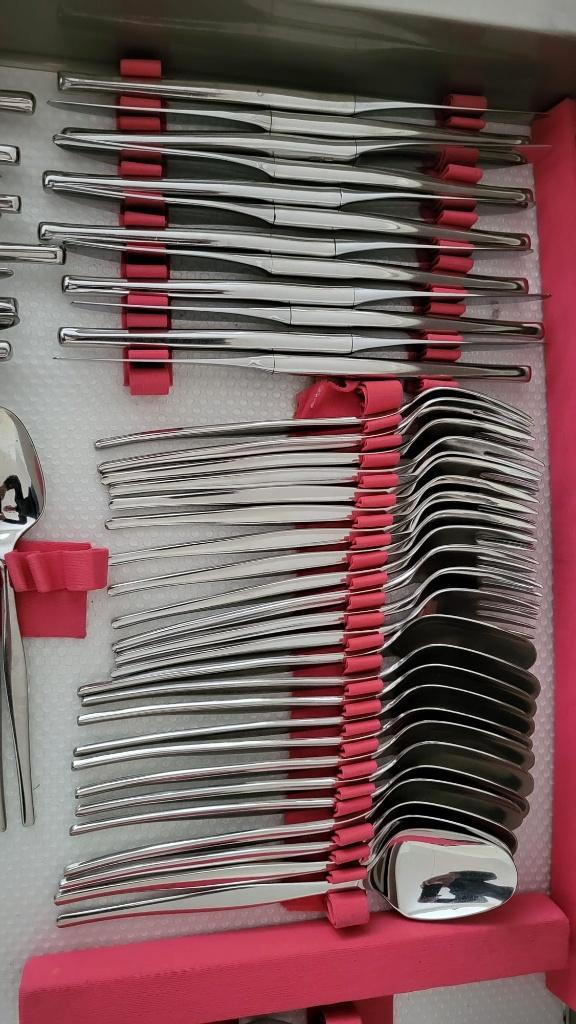 Bestek - Gero model  Zilduro 730 Romanti (114 delig), Huis en Inrichting, Keuken | Bestek, Gebruikt, Bestekset, Rvs of Chroom