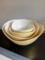 Tulp schalenset compleet Petrus Regout Maastricht lichtgeel, Antiek en Kunst, Ophalen of Verzenden