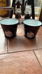 Zwart emaille emmertjes, Antiek en Kunst, Antiek | Emaille, Ophalen of Verzenden