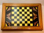Prachtig en uniek ingelegd schaakbord blad van schaaktafel, Ophalen, Gebruikt