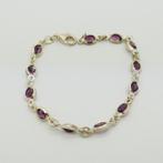 Zilveren armband met Rhodoliet, Gebruikt, Verzenden, Nvt, Met edelsteen