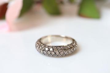 18 Karaat Gouden Ring Met 1.00 Ct Champagne Diamanten beschikbaar voor biedingen