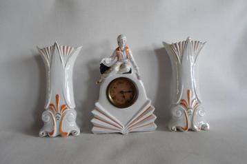 Art Deco Klokken Set Flapper Girl beschikbaar voor biedingen