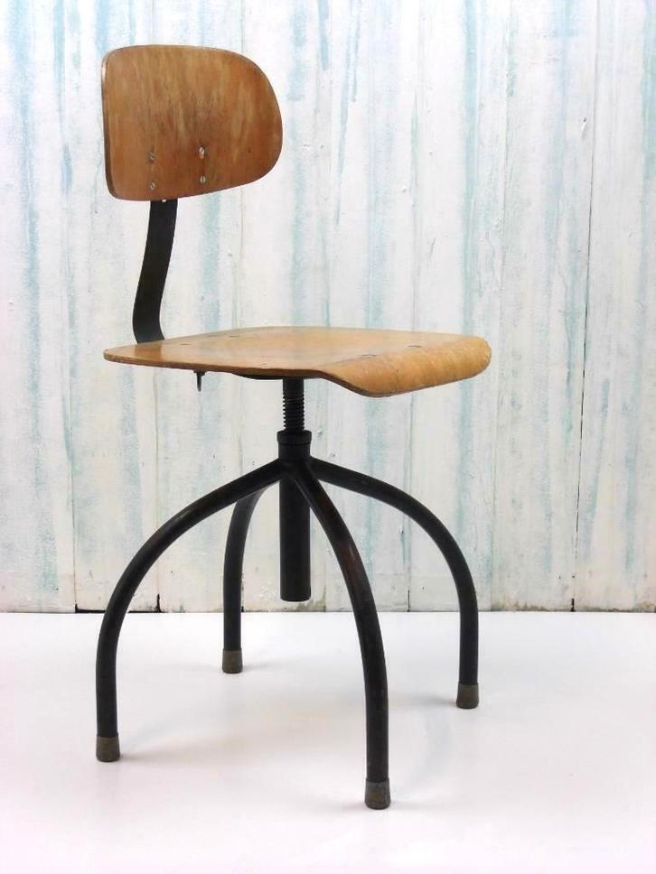 Spindel tekenstoel werkplaatskruk, Huis en Inrichting, Bureaustoelen, Gebruikt, Bureaustoel, Beige, Ergonomisch, Gaming bureaustoel