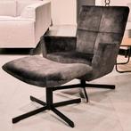 Inhouse Fauteuil Benia Groen Velvet + Hocker, Huis en Inrichting, Fauteuils, Ophalen, Nieuw, 75 tot 100 cm, 75 tot 100 cm