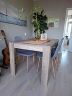Hout Eettafel met 4 Stoelen, Gebruikt, Vijf personen of meer, 150 tot 200 cm, Modern