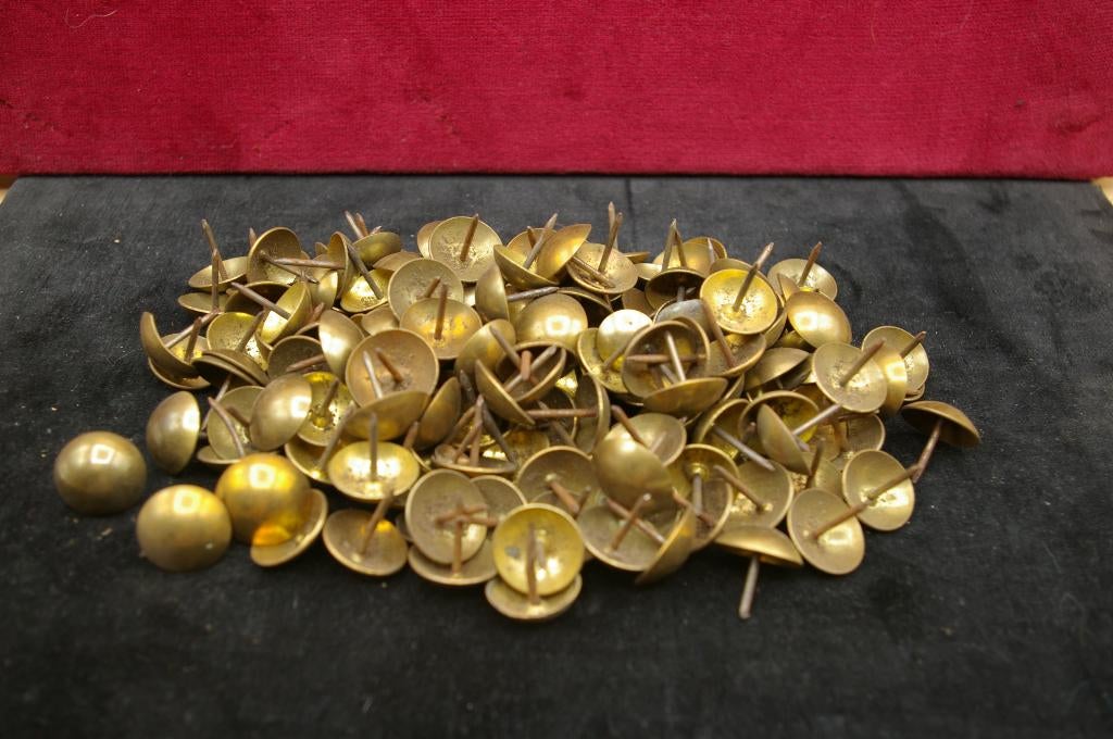 Bekledingsspijkers meubelspijkers bankspijkers koper vintage, Ophalen of Verzenden, Zo goed als nieuw, Minder dan 50 mm, Spijkers