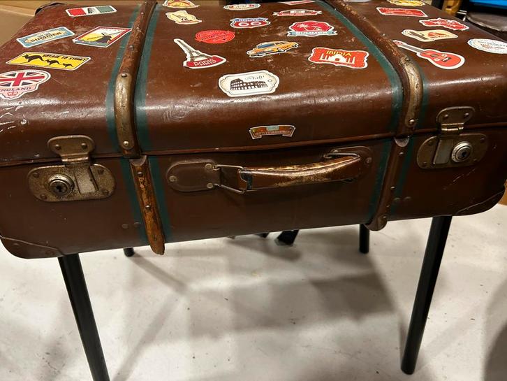Reiskoffer tafeltje, Antiek en Kunst, Antiek | Woonaccessoires, Ophalen of Verzenden