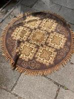 Rond vloerkleed Ø120 cm – klassiek patroon met franjes, Ophalen of Verzenden