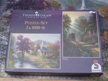 2 puzzels Thomas Kinkade 1000 stukjes beschikbaar voor biedingen