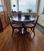 Fraaie antieke ovale eettafel met 4 stoelen Empire stijl, Antiek en Kunst, Antiek | Meubels | Tafels, Ophalen