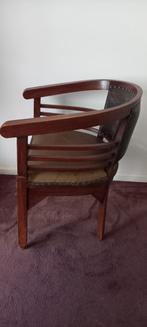 2 Amsterdamse School stoelen, ook per stuk te koop, Ophalen, Twee, Bruin, Leer