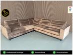 GRATIS LEVERING Velvet Hoekbank Bruin 340x310 GEREINIGD, 300 cm of meer, Ophalen of Verzenden, Zo goed als nieuw, 150 cm of meer