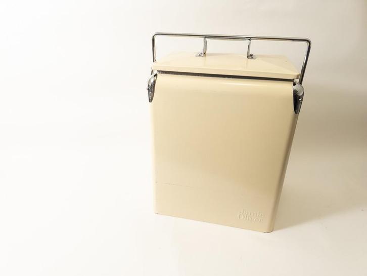 Jamie Oliver Retro Koelbox (17 Liter) Créme/wit, Caravans en Kamperen, Koelboxen, Gebruikt, Koelbox, Koelelement, Ophalen of Verzenden