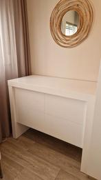 Witte commode met 2 softclose lades (prima staat!), Huis en Inrichting, Kasten | Ladekasten, Ophalen, 100 tot 150 cm, 3 of 4 laden