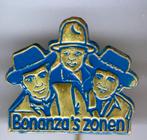Bonanza zonen blauw op koper TV/stripfiguur speldje ( R_067), Verzenden, Nieuw, Figuurtje, Speldje of Pin