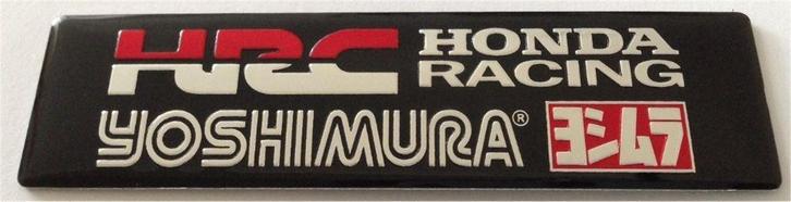 Yoshimura aluminium Uitlaatplaatje #1, Motoren, Accessoires | Stickers, Ophalen of Verzenden