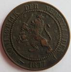 2,5 CENT 1877, Postzegels en Munten, Munten | Nederland, Overige waardes, Koning Willem III, Losse munt, Verzenden