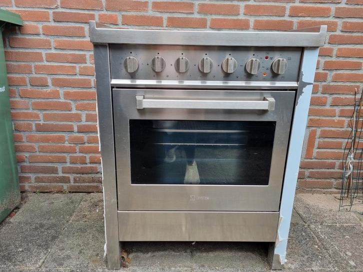 M SYSTEM fornuis ( boretti), Witgoed en Apparatuur, Fornuizen, Gebruikt, Vrijstaand, Gas, 4 kookzones, 90 tot 95 cm, 60 cm of meer