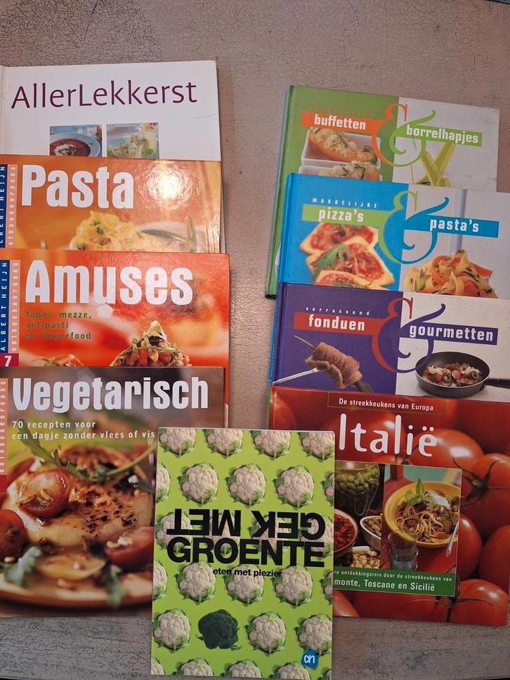 AH Kookboeken Collectie - AllerLekkerst, Pasta, Amuses..., Boeken, Kookboeken, Zo goed als nieuw, Italië, Vegetarisch, Ophalen of Verzenden