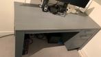 WOOOD Dennis Bureau - Grijs - 140cm, Huis en Inrichting, Bureaus, Ophalen, Gebruikt, Bureau