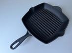 Le Creuset gietijzeren grillpan (26 cm, grijs), Gietijzer, Ophalen of Verzenden, Zo goed als nieuw, Keramische plaat