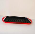 Le Creuset ribbel pan van gietijzer, Huis en Inrichting, Keuken | Potten en Pannen, Gebruikt, Gietijzer, Frankrijk, Ophalen of Verzenden