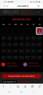 walibi frightnight  zondag 02/11/25 8 voor 100eu, Tickets en Kaartjes, Drie personen of meer, Ticket of Toegangskaart
