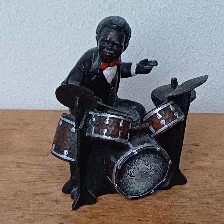 All that jazz beeldje drummer, Verzamelen, Beelden en Beeldjes, Gebruikt, Mens, Ophalen of Verzenden