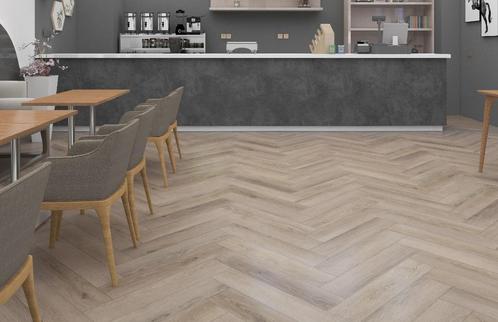 PVC vloeren  Plank en Visgraat, 5 kleuren, vanaf €20,51/m2, Doe-het-zelf en Verbouw, Vloerdelen en Plavuizen, Nieuw, Vloerdelen of -planken