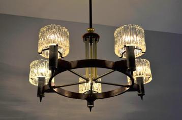 Vintage Zweedse IJsglas luchter - Fagerlund for Orrefors '50 beschikbaar voor biedingen