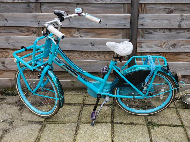 Popal 22 inch fiets turquoise, Fietsen en Brommers, Fietsen | Meisjes, Gebruikt, 22 inch, Handrem, Ophalen