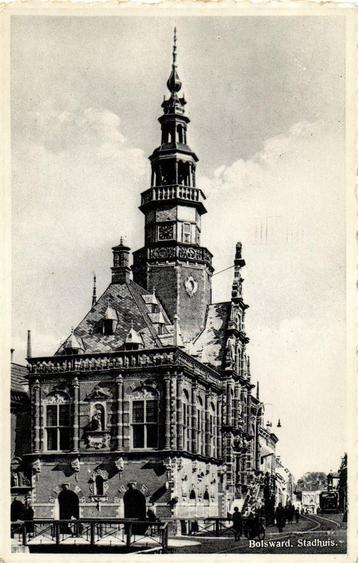 Bolsward. Stadhuis. - volk vrachtauto - 1952 gelopen beschikbaar voor biedingen