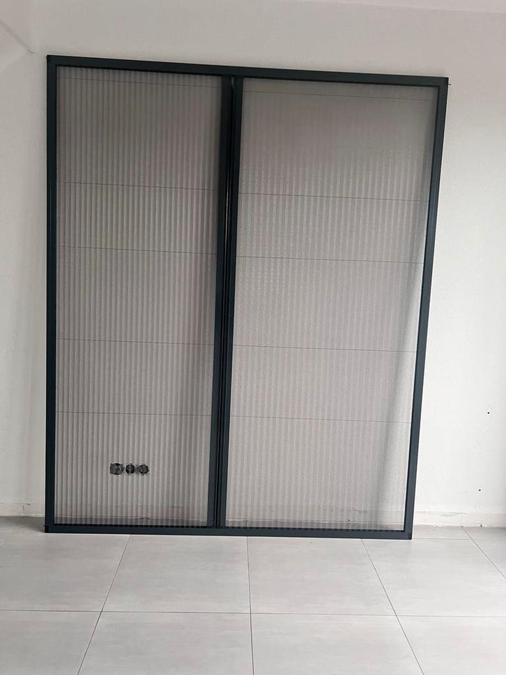 Dubbele Plissé Hordeur - 190x232cm, Doe-het-zelf en Verbouw, Deuren en Horren, Zo goed als nieuw, Hordeur, 215 cm of meer, 120 cm of meer