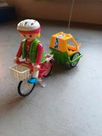 klein setje playmobil met fiets en aanhanger, Ophalen, Gebruikt