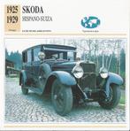 Kw2149 autokaart skoda hispano - suiza, Ophalen of Verzenden, Zo goed als nieuw, Auto's