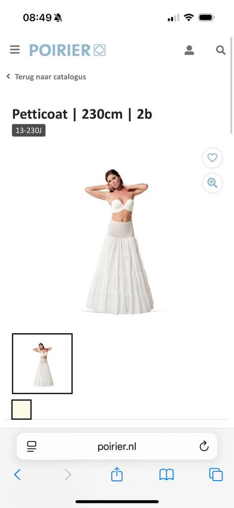 Poirier onderrok 2 baleinen, Kleding | Dames, Trouwkleding en Trouwaccessoires, Gedragen, Accessoires, Wit, Ophalen of Verzenden