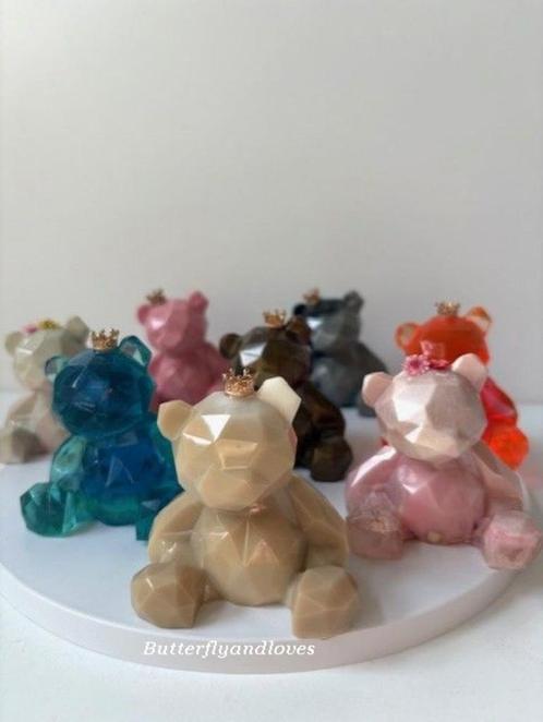 Superleuk uniek 3D beertje in verschillende kleuren Epoxy, Verzamelen, Beelden en Beeldjes, Nieuw, Dier, Ophalen