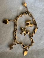 Gouden Armband met bedels 18K, Sieraden, Tassen en Uiterlijk, Bedels, Ophalen, Zo goed als nieuw, Goud, Overige merken