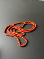Vintage Koraal Rode Ketting, Sieraden, Tassen en Uiterlijk, Kettingen, Ophalen, Gebruikt, Rood, Steen of Mineraal