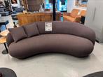 Organisch gevormde bank 220cm bruin teddy nu 200,-, Huis en Inrichting, Banken | Sofa's en Chaises Longues, Ophalen, Industrieweg 25