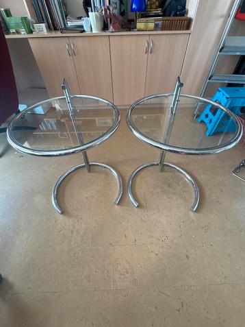 2 Chrome Glazen Design Bijzettafels Taffy beschikbaar voor biedingen