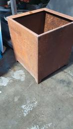 Cortenstalen Bloembak Vierkant, Tuin en Terras, Ophalen, Gebruikt, Minder dan 60 cm, Vierkant