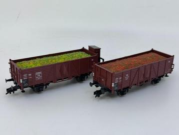 Roco 44152 - 2x opengoederenwagen met lading, DB