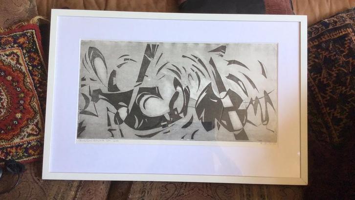 Arie Zuidersma(1925-2015)Groninger Ploeg- Ets in Lijst, Antiek en Kunst, Kunst | Etsen en Gravures, Ophalen